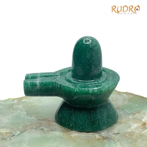 Green Jade Shivling 2.25 Inch ( 144Gram )