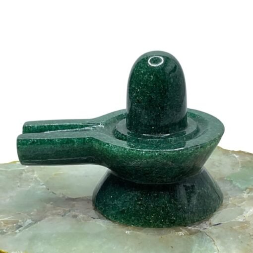 Green Jade Shivling 2.25 Inch ( 150 Gram )