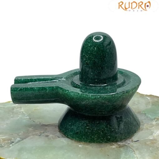 Green Jade Shivling 2.25 Inch ( 150 Gram )