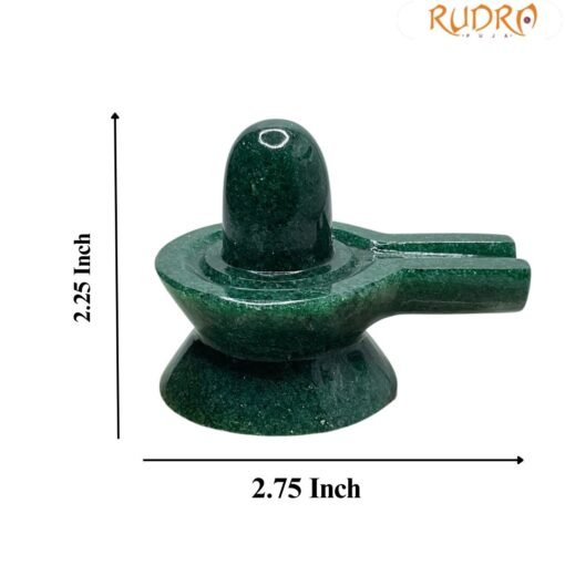 Green Jade Shivling 2.25 Inch ( 150 Gram )