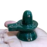 Green Jade Shivling - 2.25 Inches - (100 Grams )