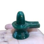 Green Jade Shivling - 2.25 Inches - ( 105 Grams )