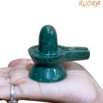 Green Jade Shivling - 2.25 Inches - ( 127 Grams )