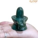 Green Jade Shivling - 2.25 Inches - ( 127 Grams )