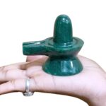 Green Jade Shivling - 2.75 Inches ( 162 Gram )