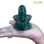 Green Jade Shivling - 2.75 Inches - (231 Grams )