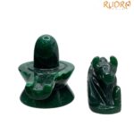 Green Jade Shivling With Nandi - ( 248 Grams )