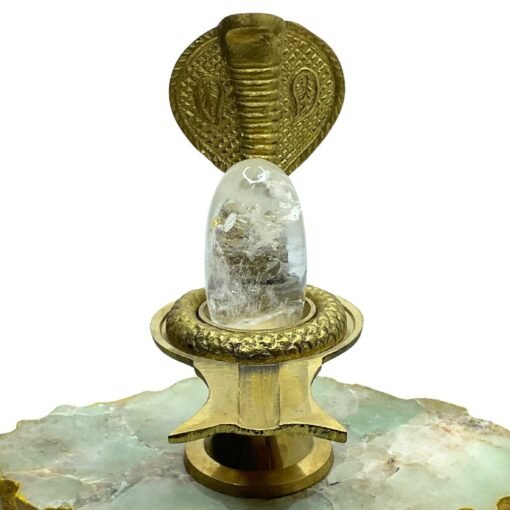 Original Sphatik Lingam 100 Gms With Brass Stand