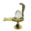 Rudrapuja Sphatik Lingam With Brass Stand Small Lab certified (37Gm)