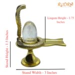 Rudrapuja Sphatik Lingam With Brass Stand Small Lab certified (37Gm)
