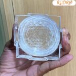 Shree Yantra Sphatik Kurma Lab certified 2 by 3.25 inches 475 Grams Rudrapuja