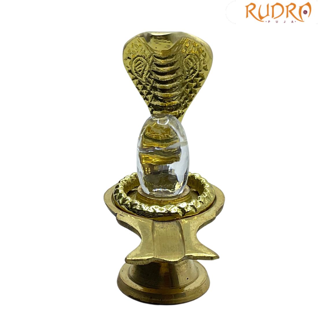 Small Sphatik Lingam With Brass Stand 15 GRAM