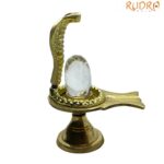 Small Sphatik Lingam With Brass Stand 15 GRAM