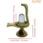 Small Sphatik Lingam With Brass Stand 15 GRAM