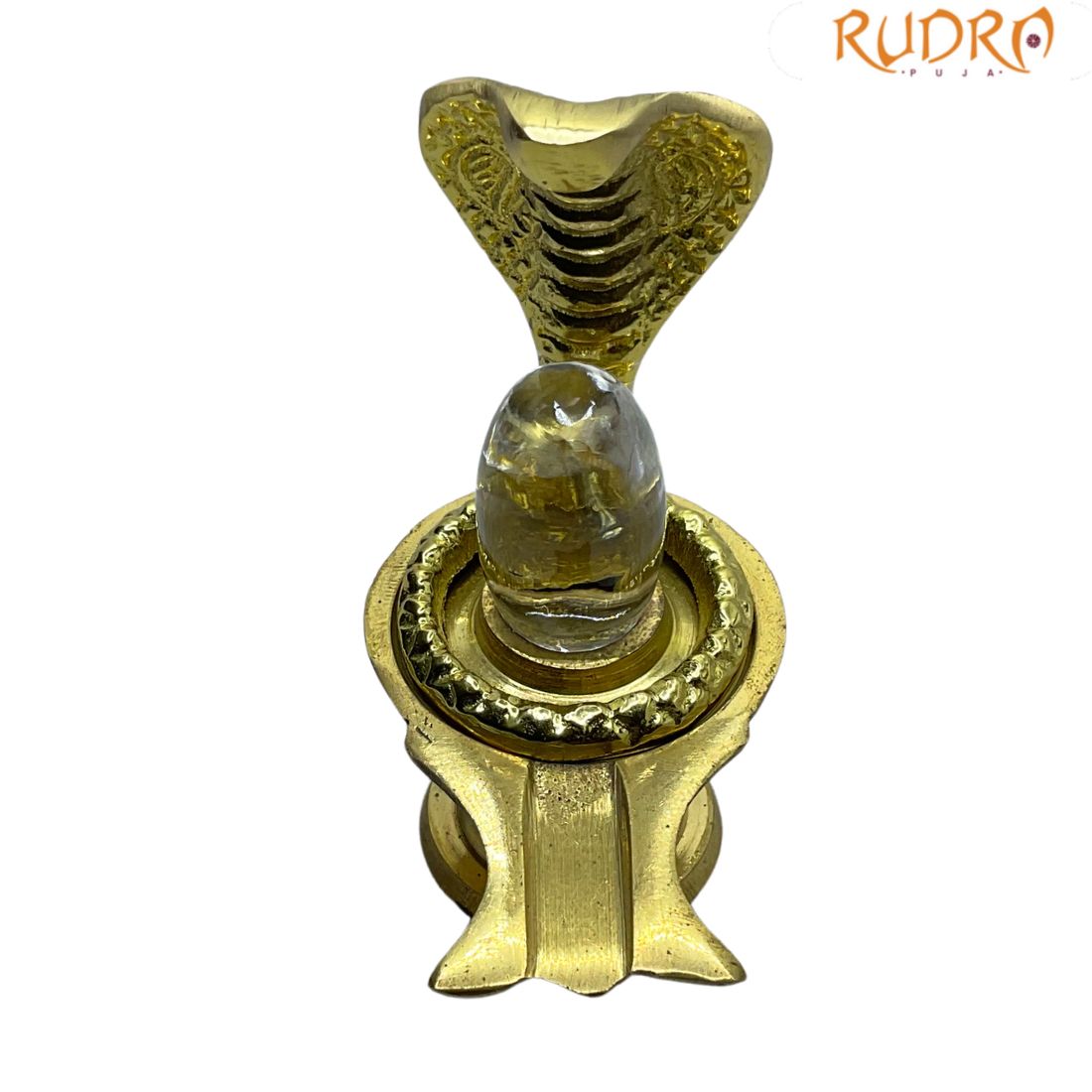 Small Sphatik Lingam With Brass Stand 15 GRAM