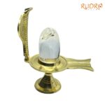 Small Sphatik Lingam With Stands For home Pooja (73 Gm)