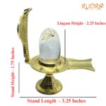 Small Sphatik Lingam With Stands For home Pooja (73 Gm)