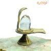 Sphatik Lingam 49 Gm With Brass Stand (2 Inch) 10 Sphatik Lingam 49 Gm With Brass Stand (2 Inch)