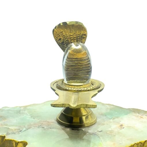 Sphatik Lingam 49 Gm With Brass Stand (2 Inch)