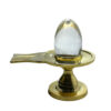 Sphatik Lingam With Brass Stand - 1.75 Inches - (48 Gram)