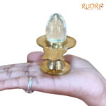 Sphatik Lingam With Brass Stand - 1.75 Inches - (48 Gram)