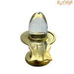 Sphatik Lingam With Brass Stand - 1.75 Inches - (48 Gram)