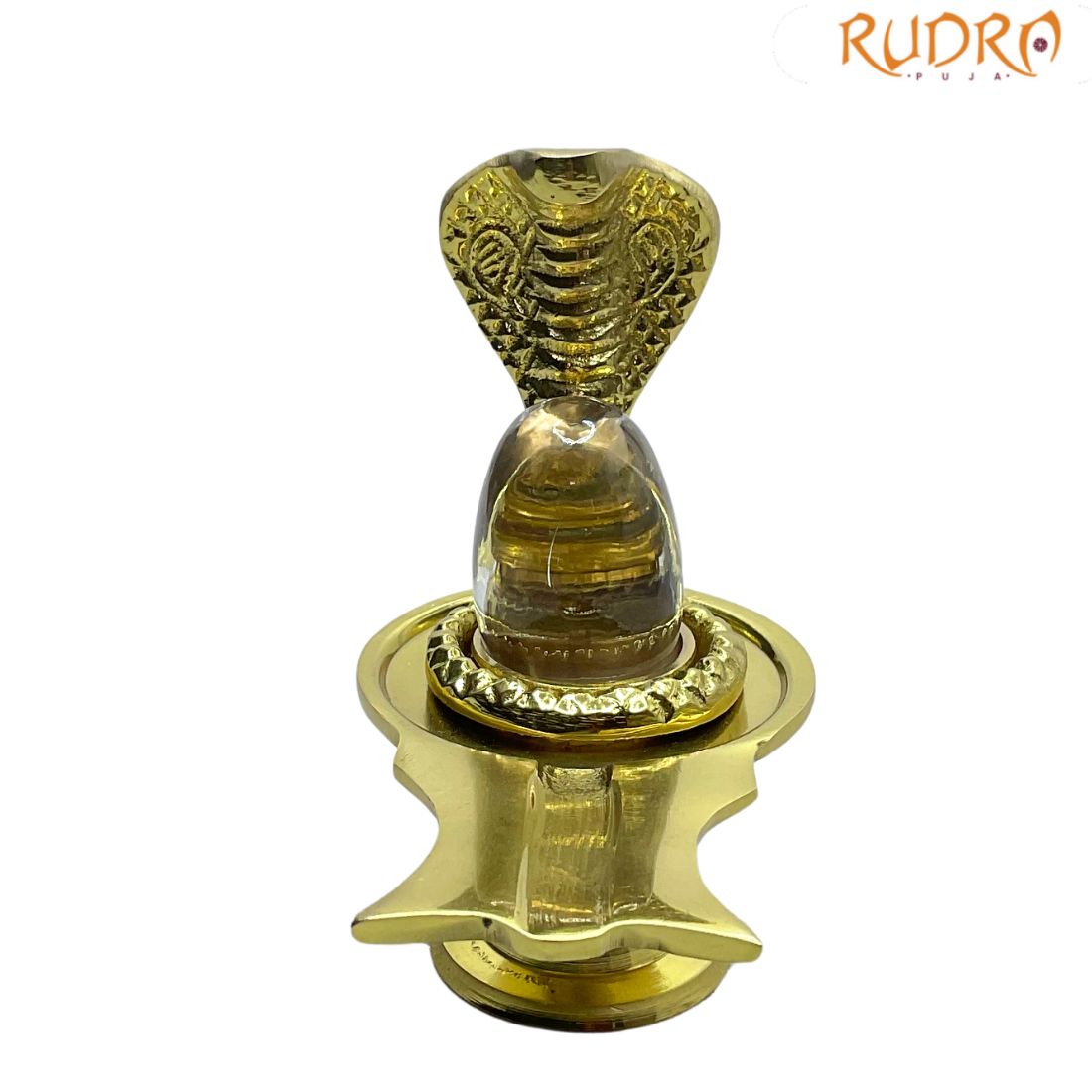 Sphatik Lingam With Brass Stand - 35 Gram