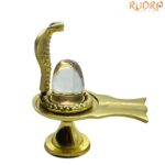 Sphatik Lingam With Brass Stand - 35 Gram