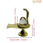 Sphatik Lingam With Brass Stand - 35 Gram
