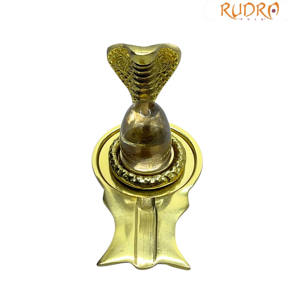 Sphatik Lingam With Brass Stand - 35 Gram