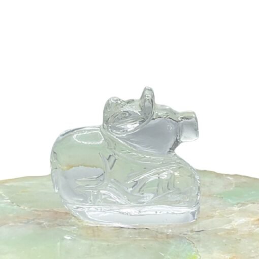 Crystal Sphatik Nandi 1.75 Inches (64 Grams )