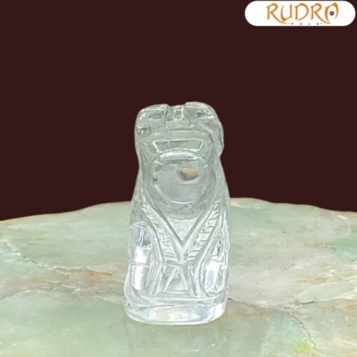 Crystal Sphatik Nandi 1.75 Inches (64 Grams )
