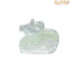 Crystal Sphatik Nandi 1.75 Inches (64 Grams )