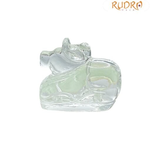 Crystal Sphatik Nandi 1.75 Inches (64 Grams )
