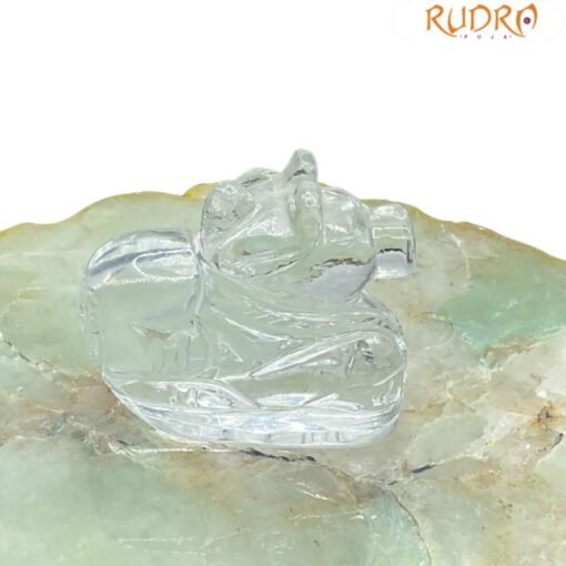 Crystal Sphatik Nandi 1.75 Inches (64 Grams )