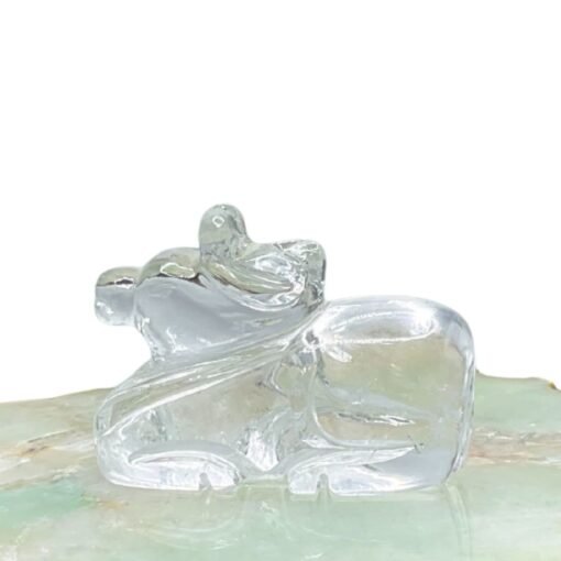 Crystal Sphatik Nandi 1.50 Inches (69 Grams )