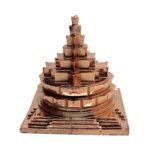 Pure Copper Hollow Meru Shree Yantra - 3 Inches - ( 345 Grams )