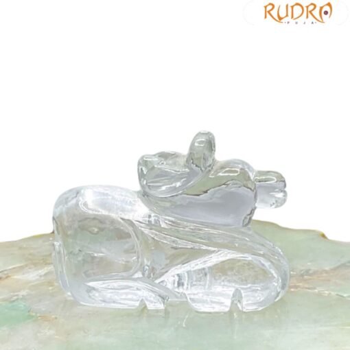 Crystal Sphatik Nandi 1.50 Inches (69 Grams )