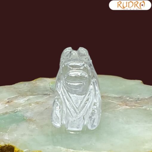 Crystal Sphatik Nandi 1.50 Inches (69 Grams )
