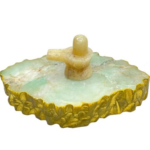 Yellow Jade Shivling 2.25 Inches - 95 Grams