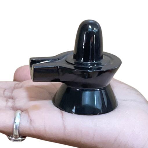Black Jade Shivling - 121 Grams - ( 2.25 Inch)