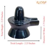 Black Jade Shivling - 121 Grams - ( 2.25 Inch)