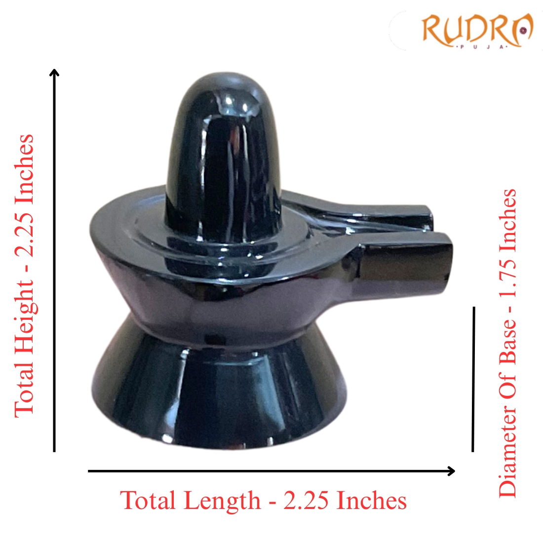 Black Jade Shivling - 121 Grams - ( 2.25 Inch)