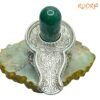 Green Jade Lingam With German Silver Base 4.25 Inches 483 Grams 10 Green-Jade-Lingam-With-German-Silver-Base-4.25-Inches-483-Grams-Up-C.jpg