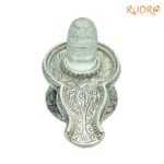 Sphatik Carved Lingam With German Silver Base 3.75 By 5.25 Inches 476 Grams 5 Sphatik-Carved-Lingam-With-German-Silver-Base-3.75-By-5.25-Inches-476-Grams-Fp-C.jpg
