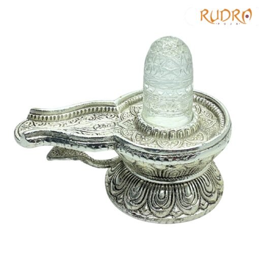 Sphatik-Carved-Lingam-With-German-Silver-Base-3.75-by-5.25-Inches-476-Grams-LP-C.jpg