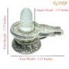 Sphatik Carved Lingam With German Silver Base 3.75 By 5.25 Inches 476 Grams 13 Sphatik-Carved-Lingam-With-German-Silver-Base-3.75-By-5.25-Inches-476-Grams-Rp-C.jpg
