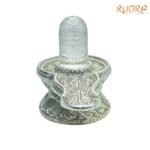 Sphatik-Carved-Lingam-With-German-Silver-Base-4-by-5.25-Inches-485-Grams-FP-C.jpg