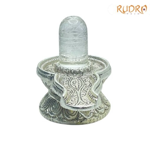 Sphatik-Carved-Lingam-With-German-Silver-Base-4-by-5.25-Inches-485-Grams-FP-C.jpg
