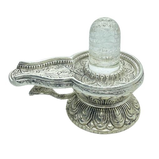 Sphatik-Carved-Lingam-With-German-Silver-Base-4-By-5.25-Inches-485-Grams-Mp-C.jpg